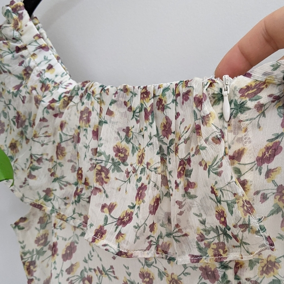 Lulu's | Off The Shoulder Floral Print Dress - Picture 9 of 9